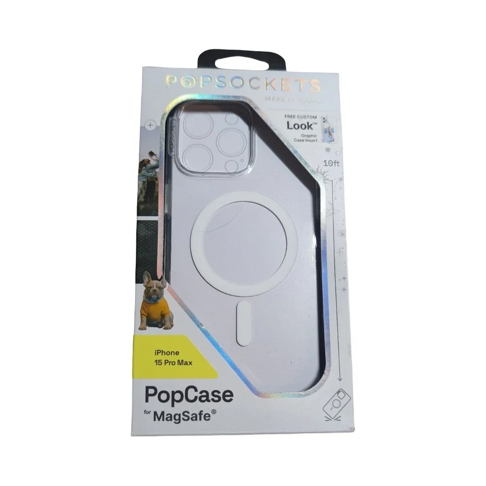 C3-U PopSockets PopCase w/Magsafe for iPhone 15 Pro Max - Clear ⬇️